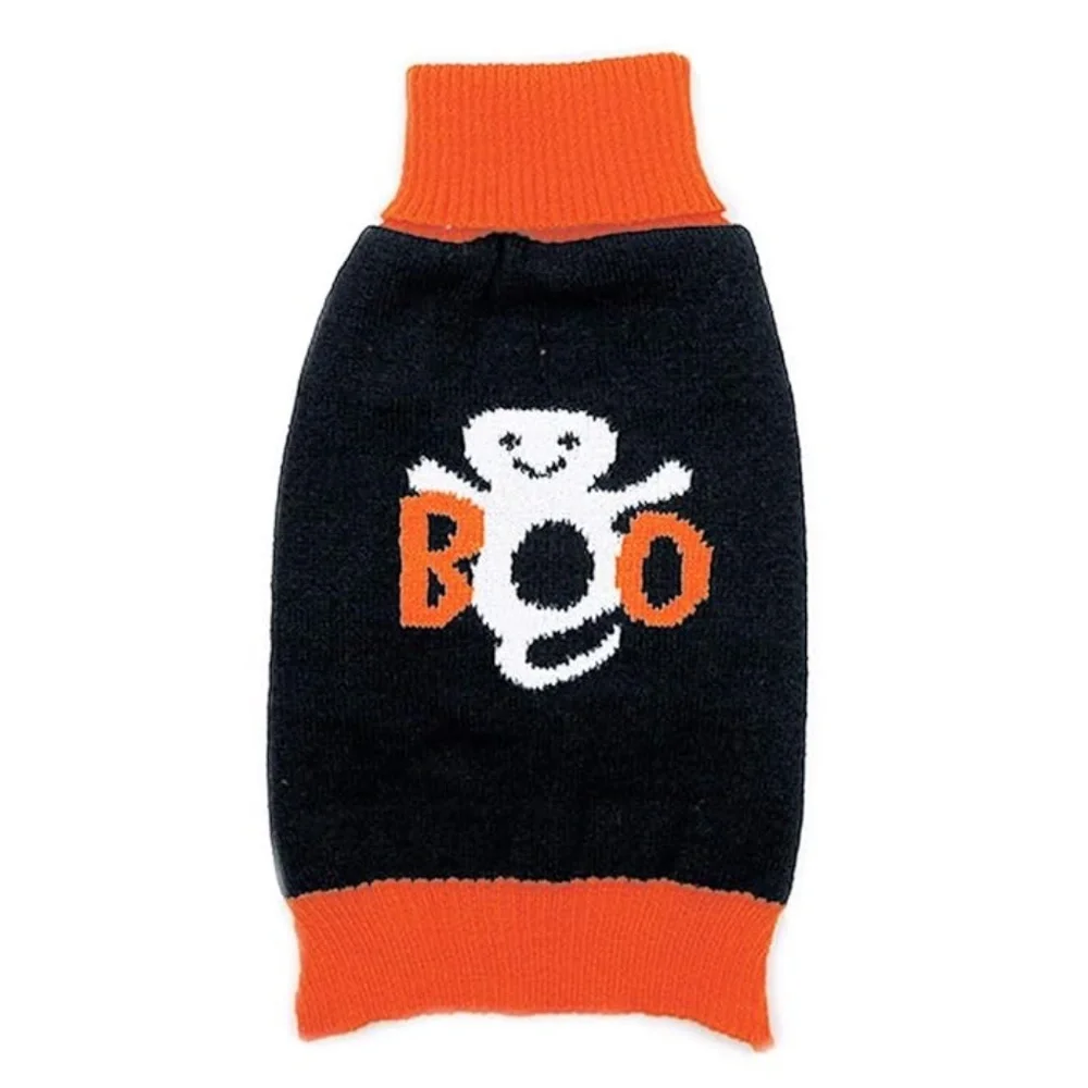 NWOT Dog/Cat Halloween Boo Ghost Sweaters Turtleneck Knitwear Size Large